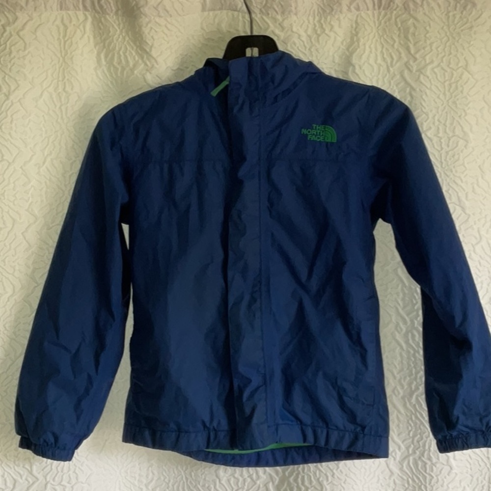 The North Face Kids Blue windbreaker fuzzy liner